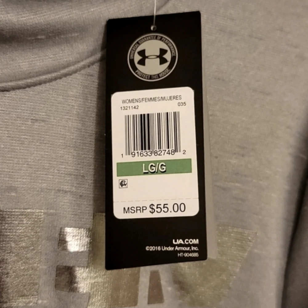 Under Armour Pullover Fleece Hoodie Sweatshirt Steal Gray Silver